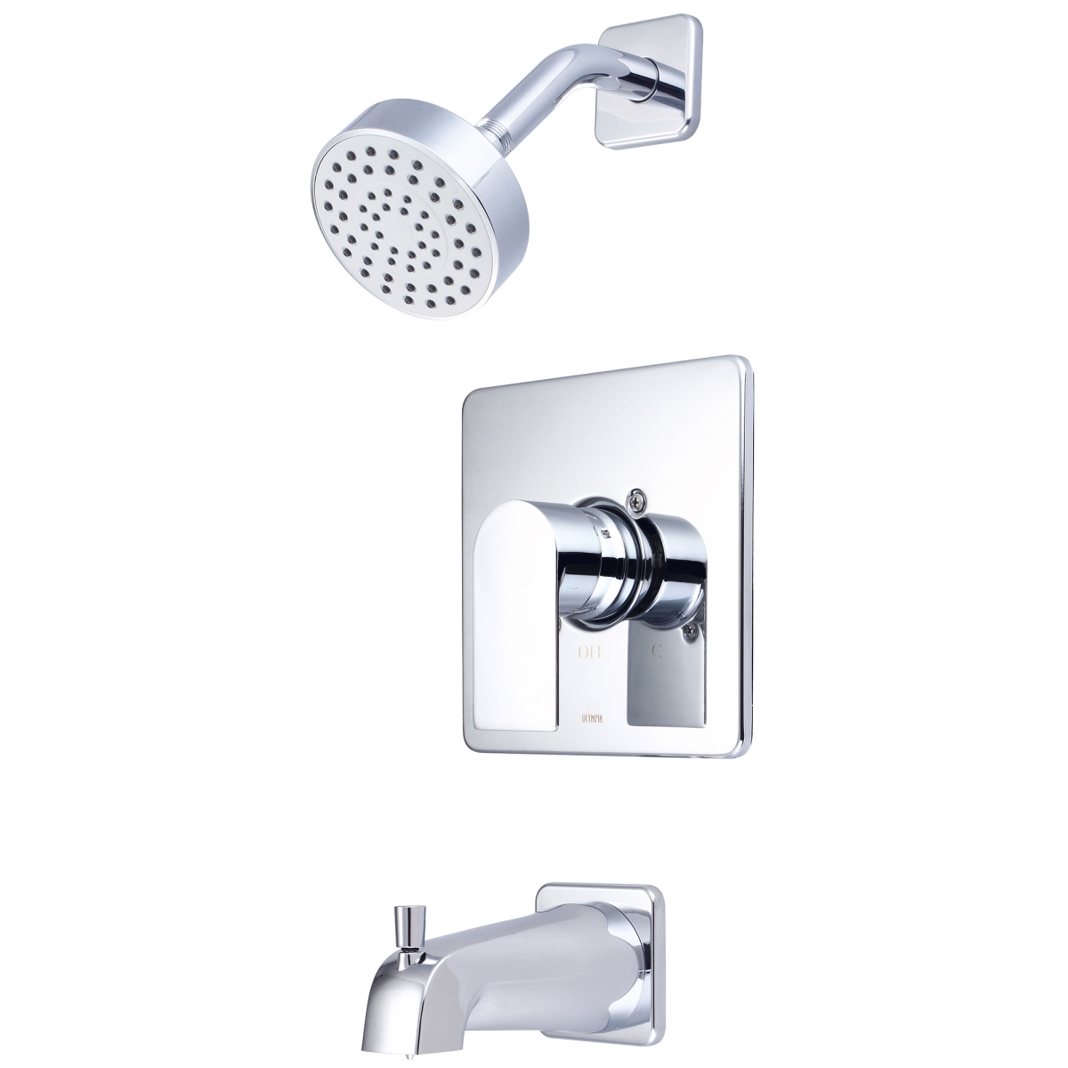 Single Handle Tub/Shower Trim Set, Wallmount, Polished Chrome