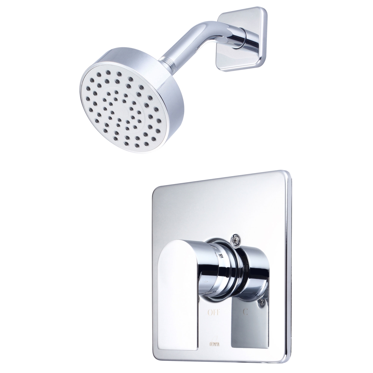 Single Handle Shower Trim Set, Wallmount, Polished Chrome