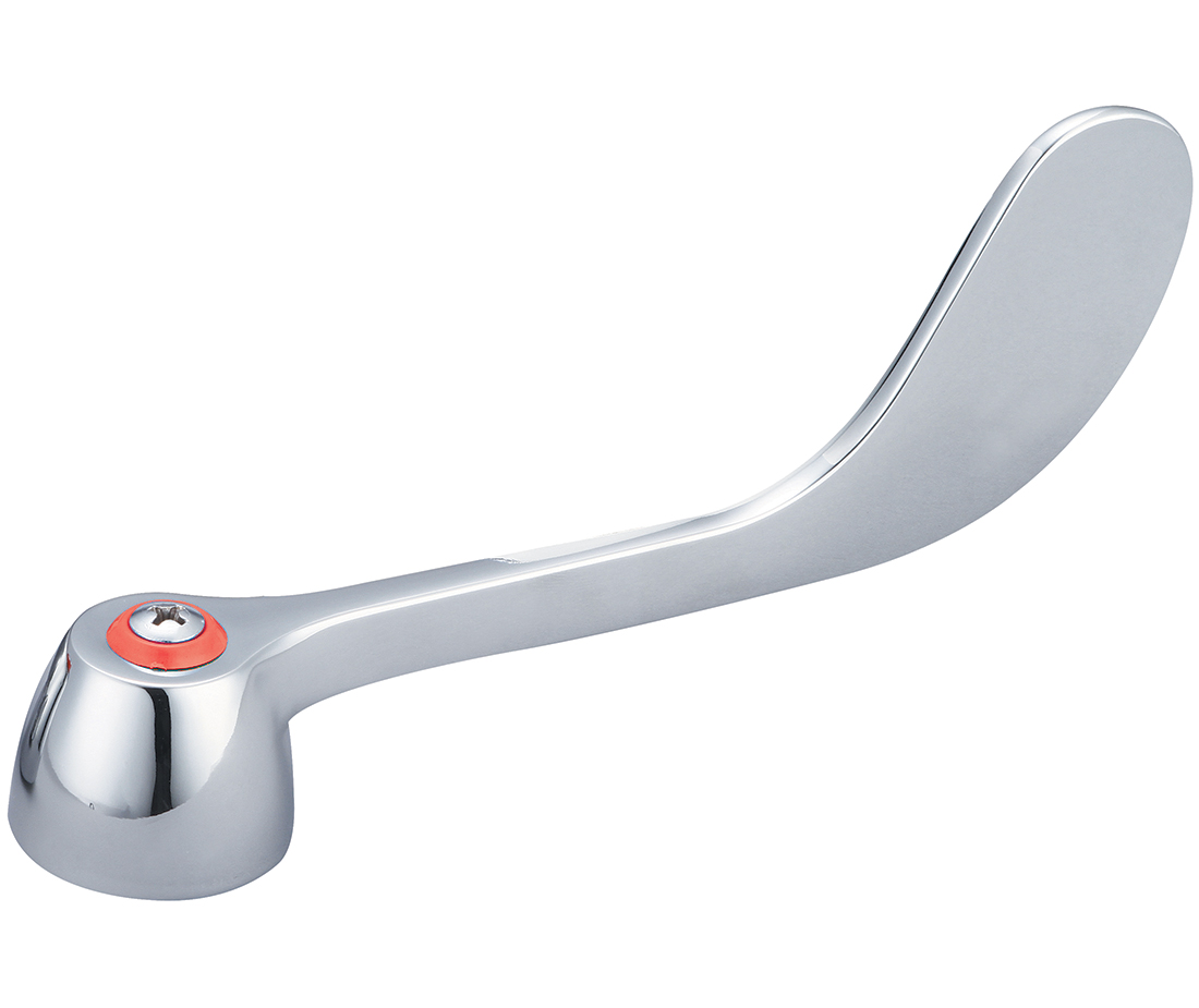 Wrist Handle (6") With Red Index Ring And Screw-Hot, Polished Chrome
