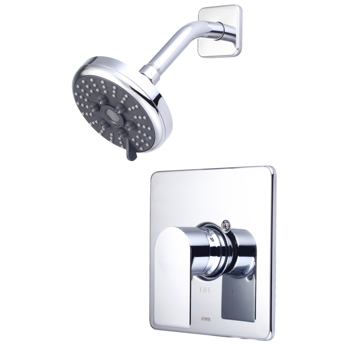 Single Handle Shower Trim Set, Wallmount, Polished Chrome