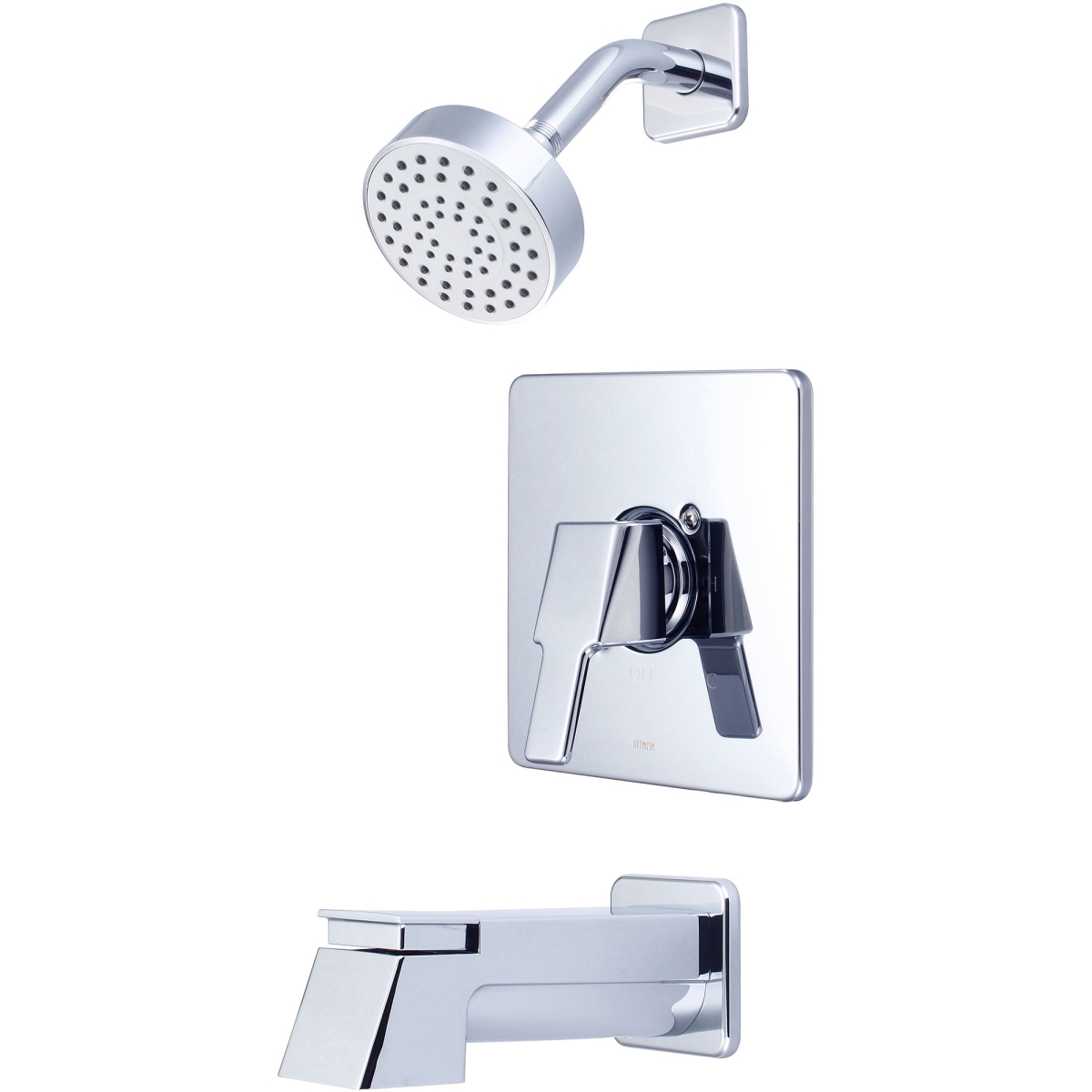 Single Handle Tub/Shower Trim Set, Wallmount, Polished Chrome