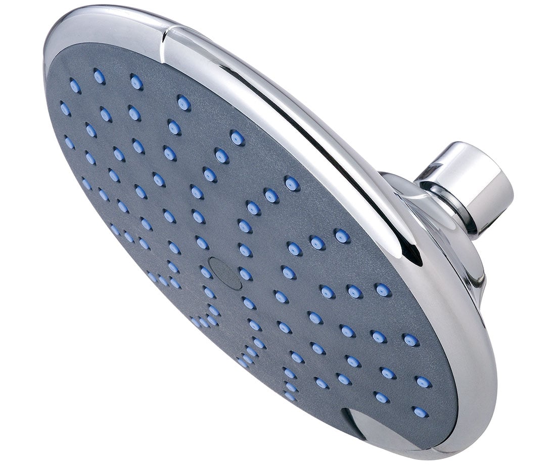 Single Function Rain Showerhead, NPS, Polished Chrome, Overall Height: 6"
