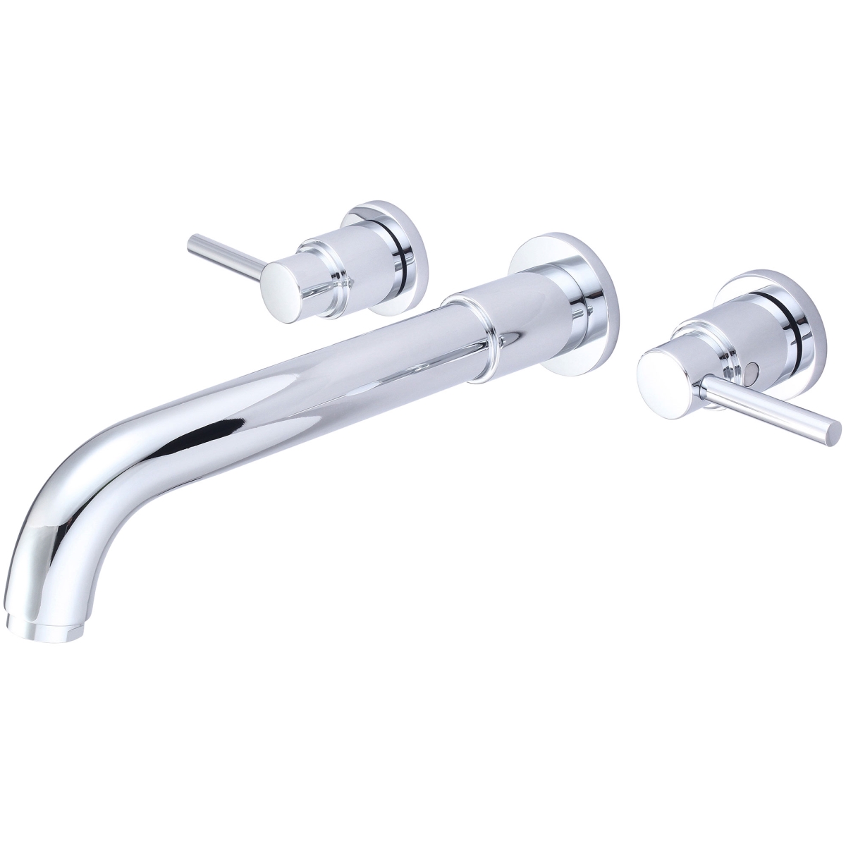 Two Handle Wall Mount Roman Tub Set, Chrome