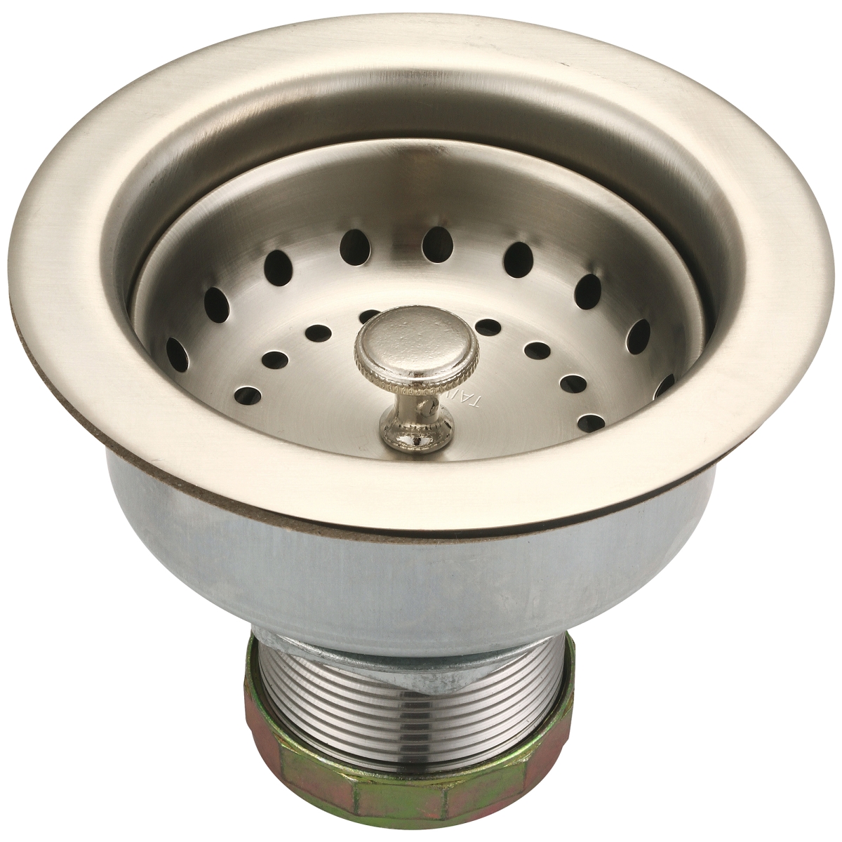 Stainless Steel Double Cup Basket Strainer, PVD Brushed Nickel
