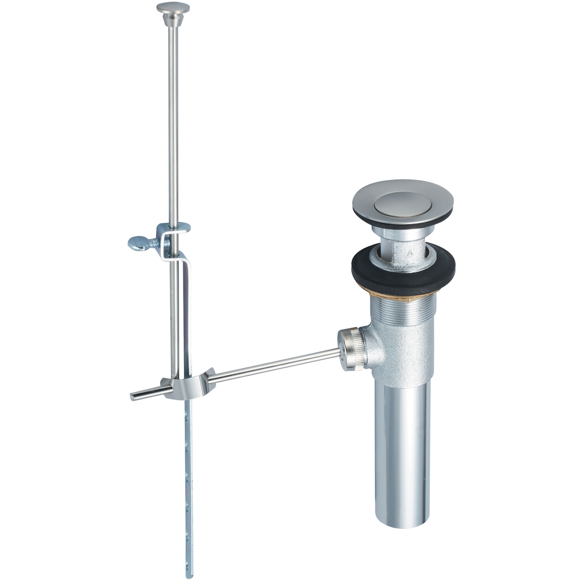OP-630002-BN Brass Pop-Up Drain Assembly, PVD Brushed Nickel