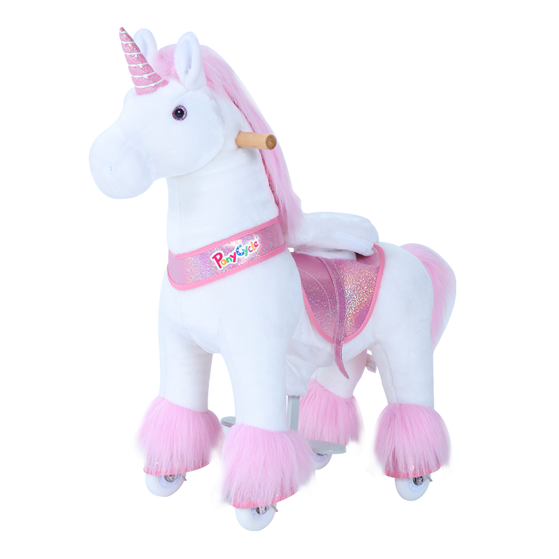 Picture of PonyCycle Ux402 Unicorn-Medium Plush Toy, Pink