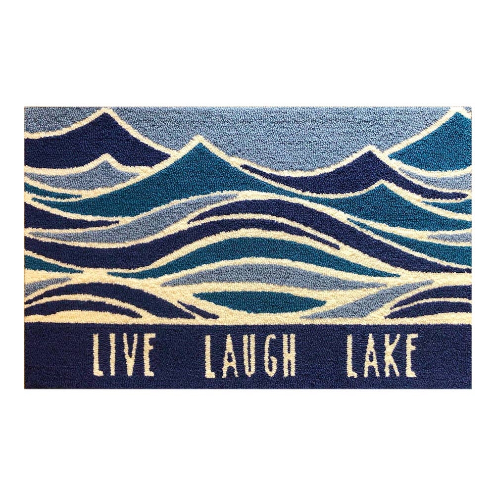 26560B Live Laugh Lake Tonal Rug Size 30X48