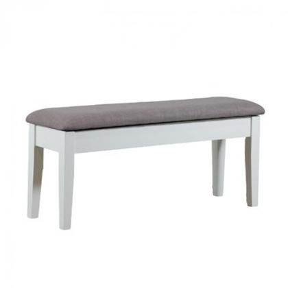 Picture of Powell 15D8153B 18 x 14 x 44 in. Jane Storage Bench, White & Grey