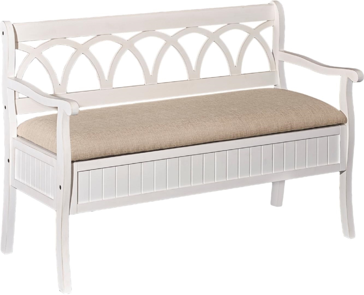 Picture of Powell D1017A16W 32 x 48 x 21.5 in. Elliana Storage Bench - White