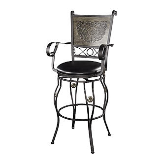 Picture of Powell D1062B17BS Ellie Big & Tall Barstool, black & Grey