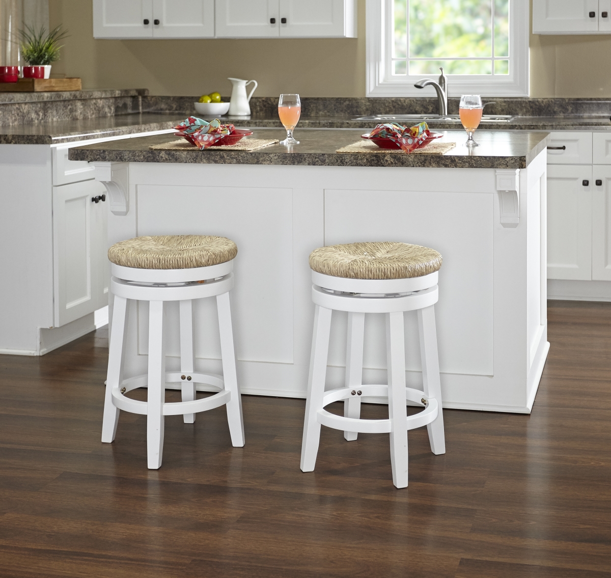 Picture of Powell D1124B17BS 31.63 x 19 x 19 in. Morgan Barstool - White