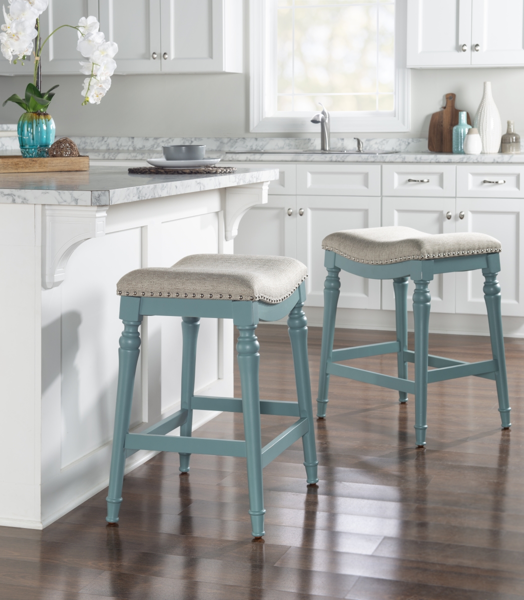 Picture of Powell D1043D16CSBL Hayes Counter Stool, Blue
