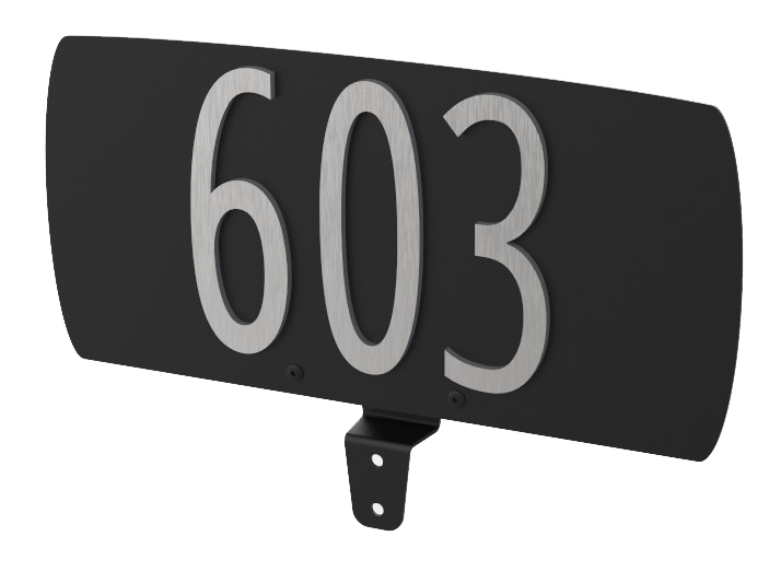 SPA-A002BLK 6.9 in. Address Plate for Postbox, Black