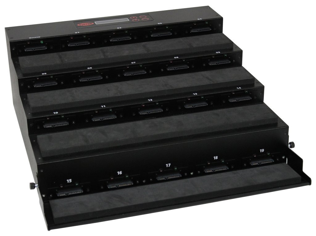 Picture of Systor SYS19-SSD-SATA1  1-19 SATA Solid State Flatbed Duplicator - Clones &amp; Erases with 2.5 in. SSD Hard Drives