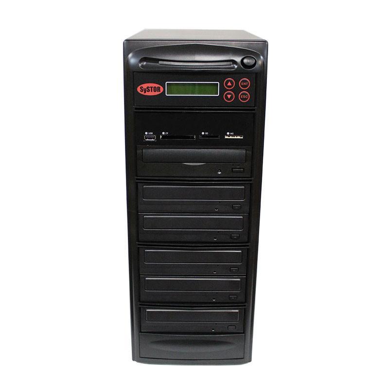 Picture of Systor PMBC-5  1-5 Disc Duplicator with USB  SD &amp; CF to Disc Backup Copier Tower