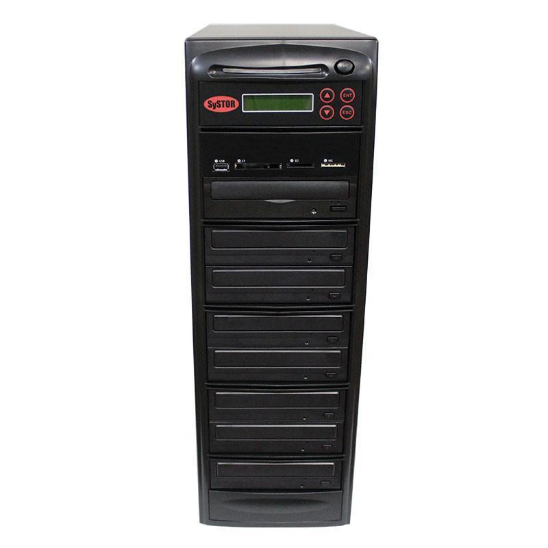 Picture of Systor PMBC-7  1-7 Disc Duplicator with USB  SD &amp; CF to Disc Backup Copier Tower