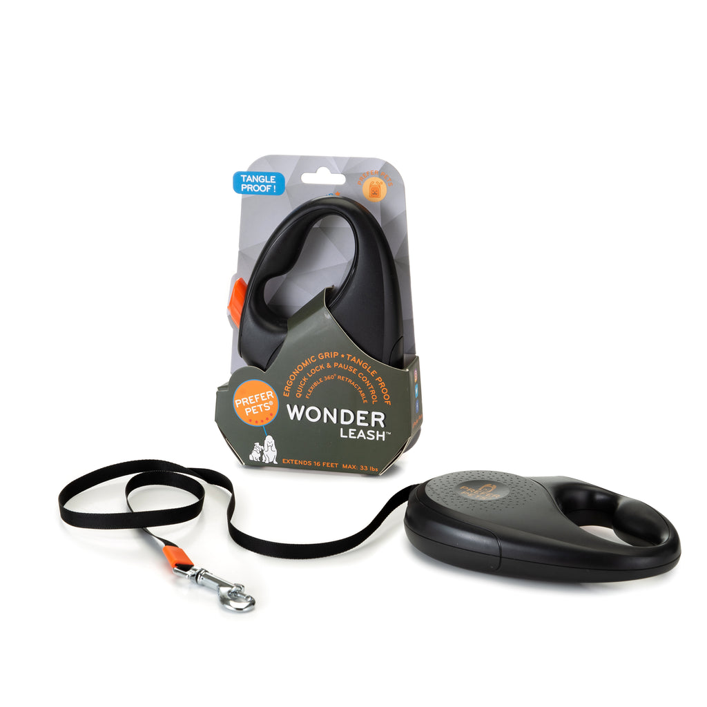 Picture of Prefer Pets 006BK 6.6 x 4.6 x 1.5 in. Tangle Free Retractable Leash&#44; Black