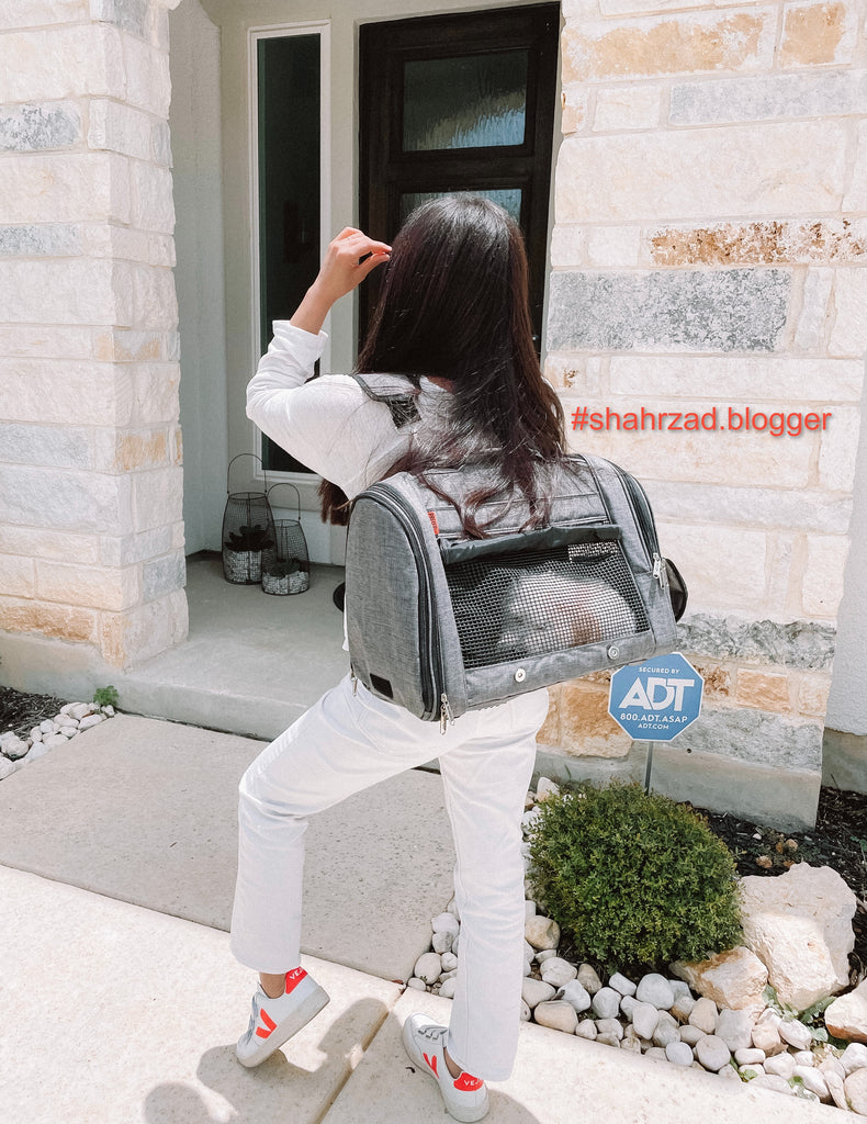 Picture of Prefer Pets 358XL-HGR 21 x 14 x 11.5 in. Hideaway Backpack Pet Carrier&#44; Heather Gray - Extra Large