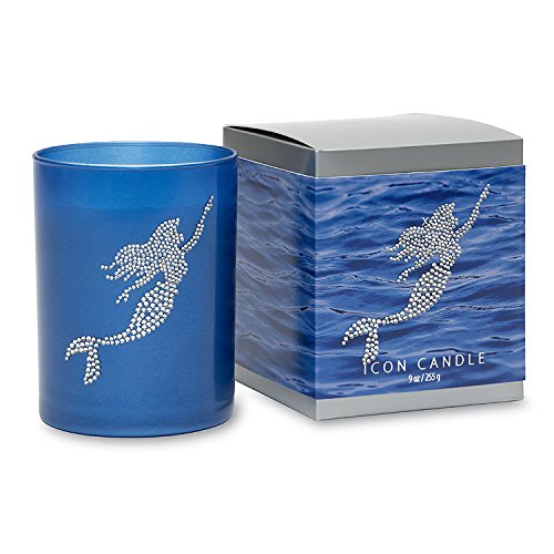 Picture of Primal Elements CIBMER Mermaid 9.5 oz. Icon Candle In Blue Glass