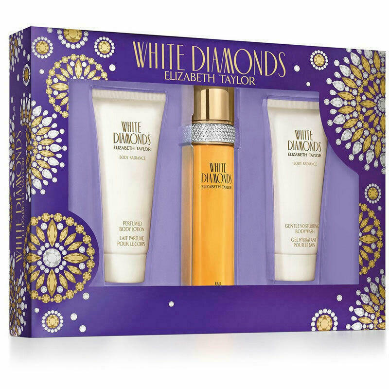Taylor Perfume Gift Set ELIZABETH TAYLOR 3 PC WHITE DIAMONDS