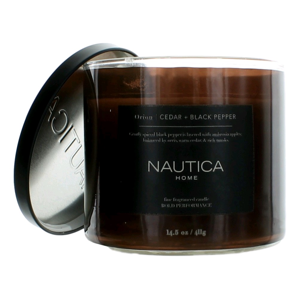 14.5 oz  Soy Wax Blend 3 Wick Candle - Orion Cedar & Black Pepper