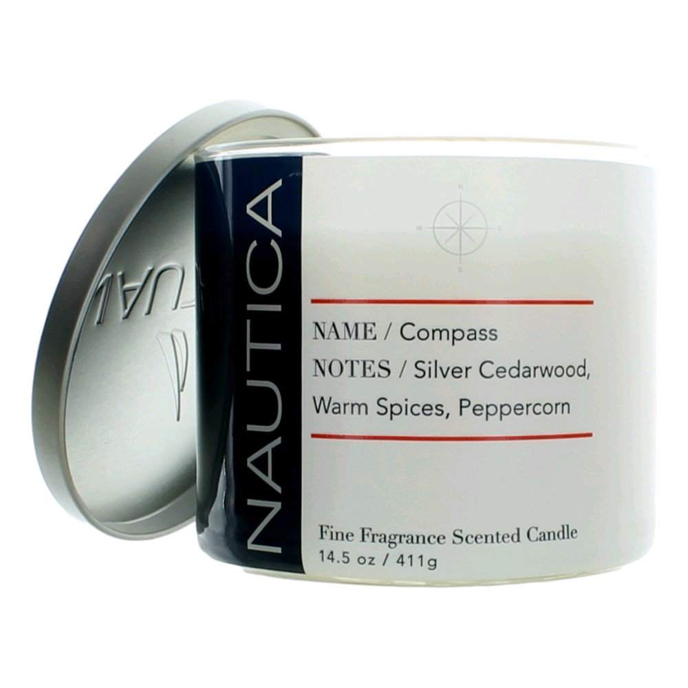 Picture of Nautica cncom145 14.5 oz Nautica Soy Wax Blend 3 Wick Candle - Compass