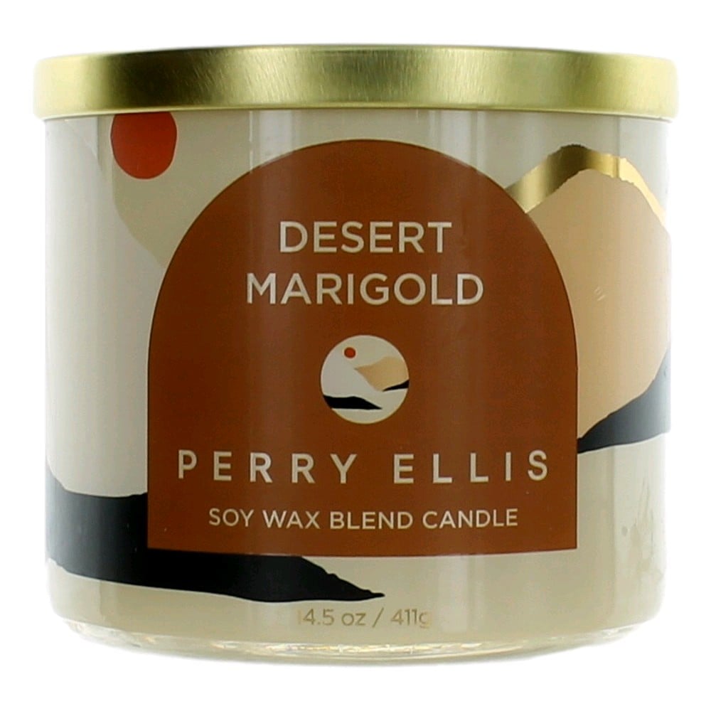 Picture of Perry Ellis cpedm145 14.5 oz Soy Wax Blend 3 Wick Candle - Desert Marigold