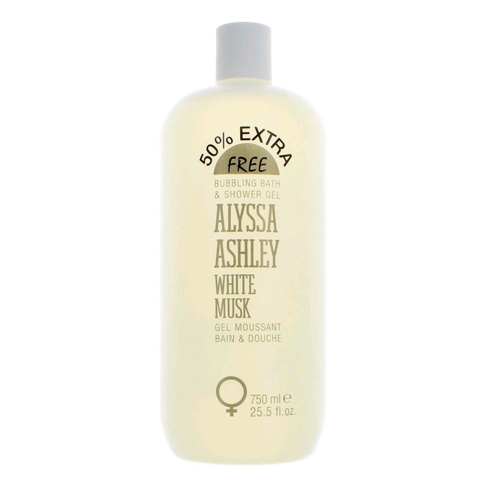 Picture of Alyssa Ashley awalawm25bw 25.5 oz Musk Bubbling Bath & Shower Gel for Women&#44; White