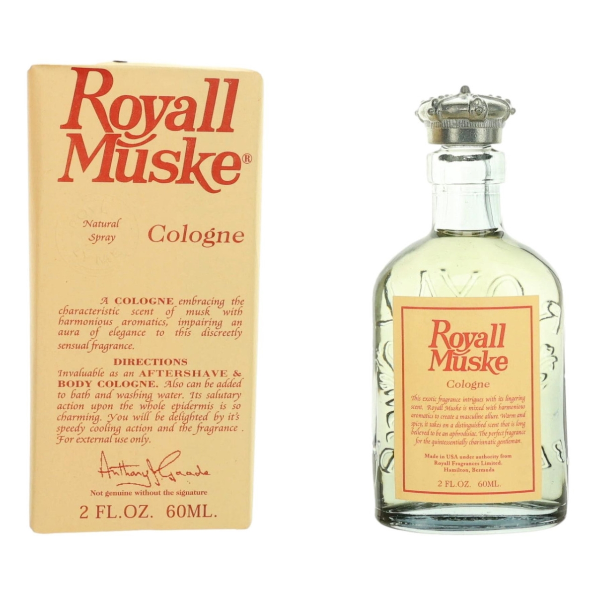 amrkus2 2 oz Muske All Purpose Cologne for Men
