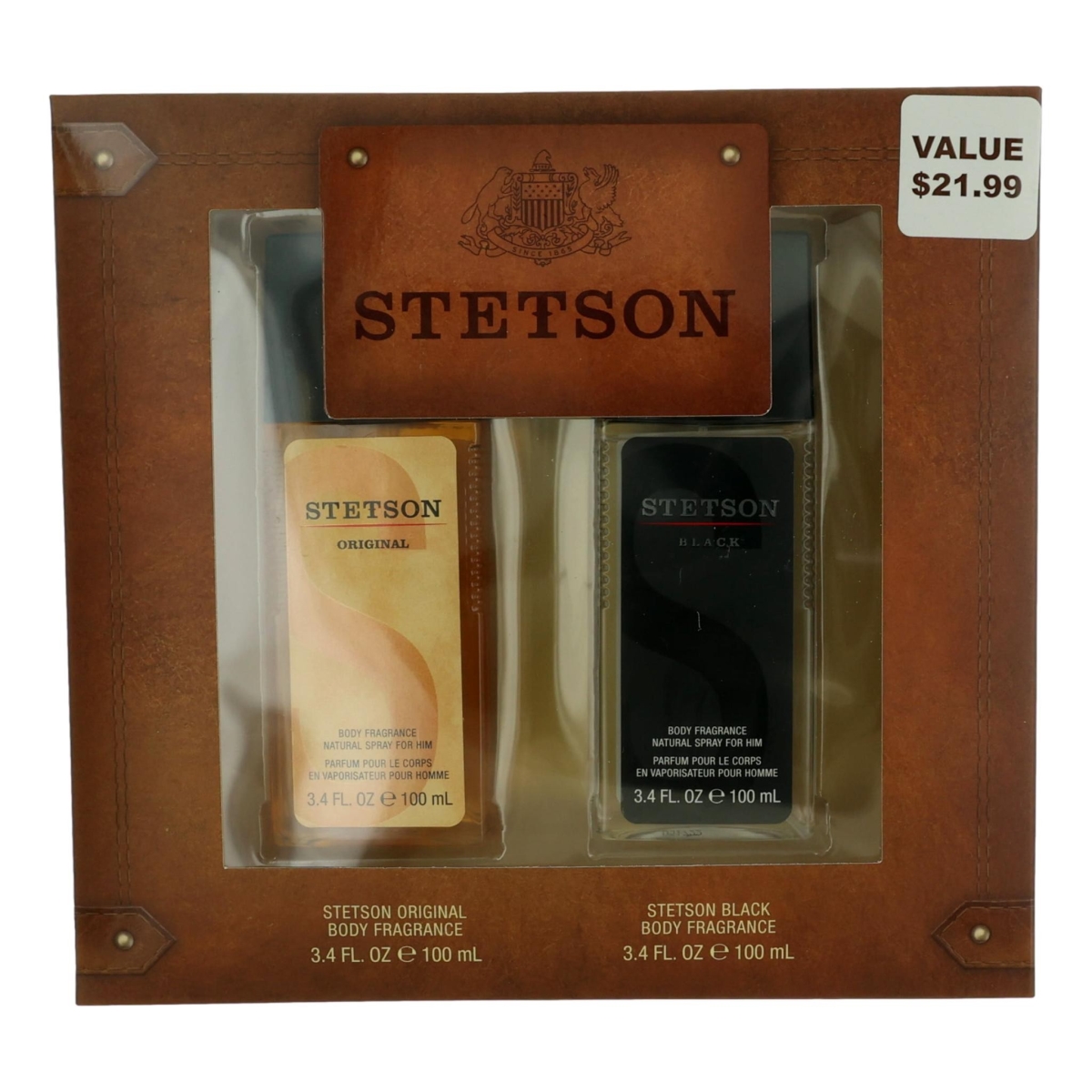 amgstet2fs Stetson by Stetson Gift Set for Men - 2 Piece