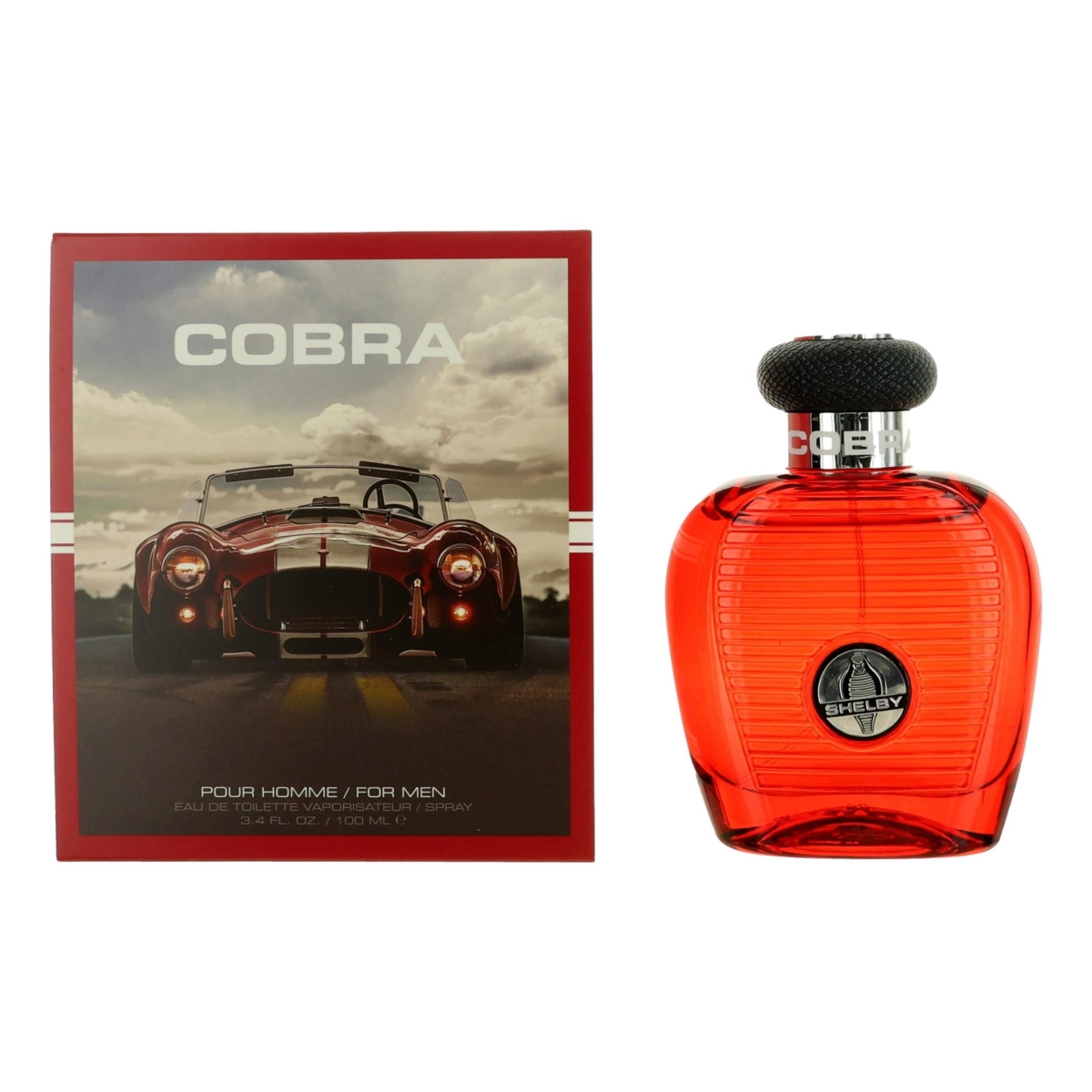 Carroll Shelby amcsr34s 3.4 oz Mens Cobra Red EDT Spray