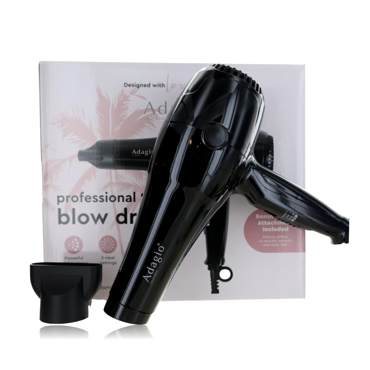 bx2500  Professional 2500 Blow Dryer, Black