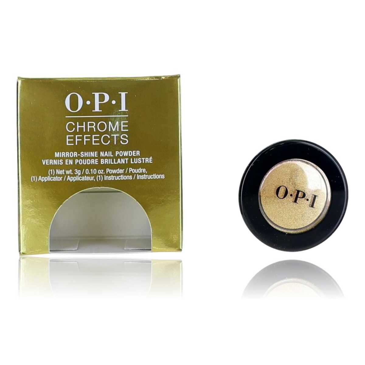 bxc019 0.10 oz Chrome Effects Nail Powder - Gold Digger
