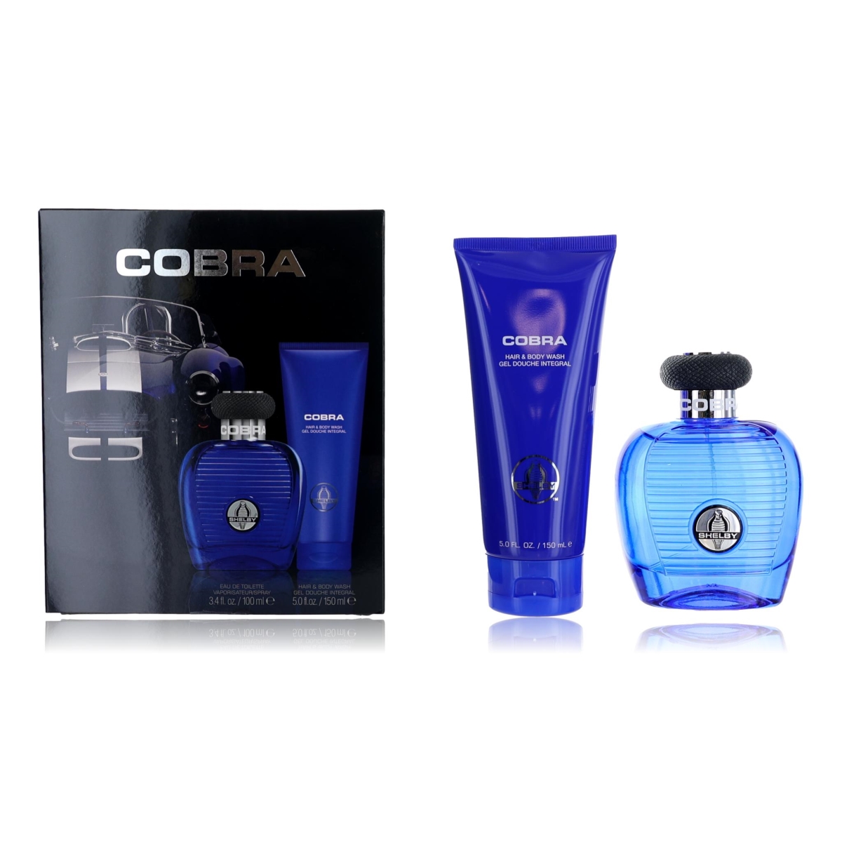 Carroll Shelby bxcarr21 Cobra Blue Gift Set for Men - 2 Piece