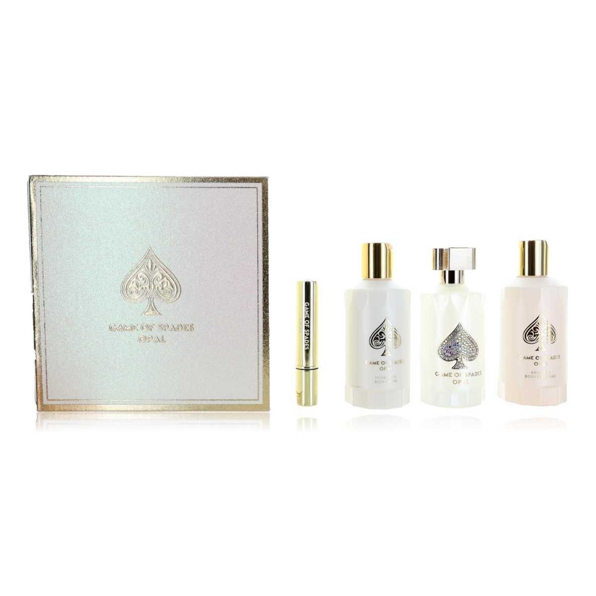 bggame3 Game of Spades Opal Gift Set for Unisex - 4 Piece