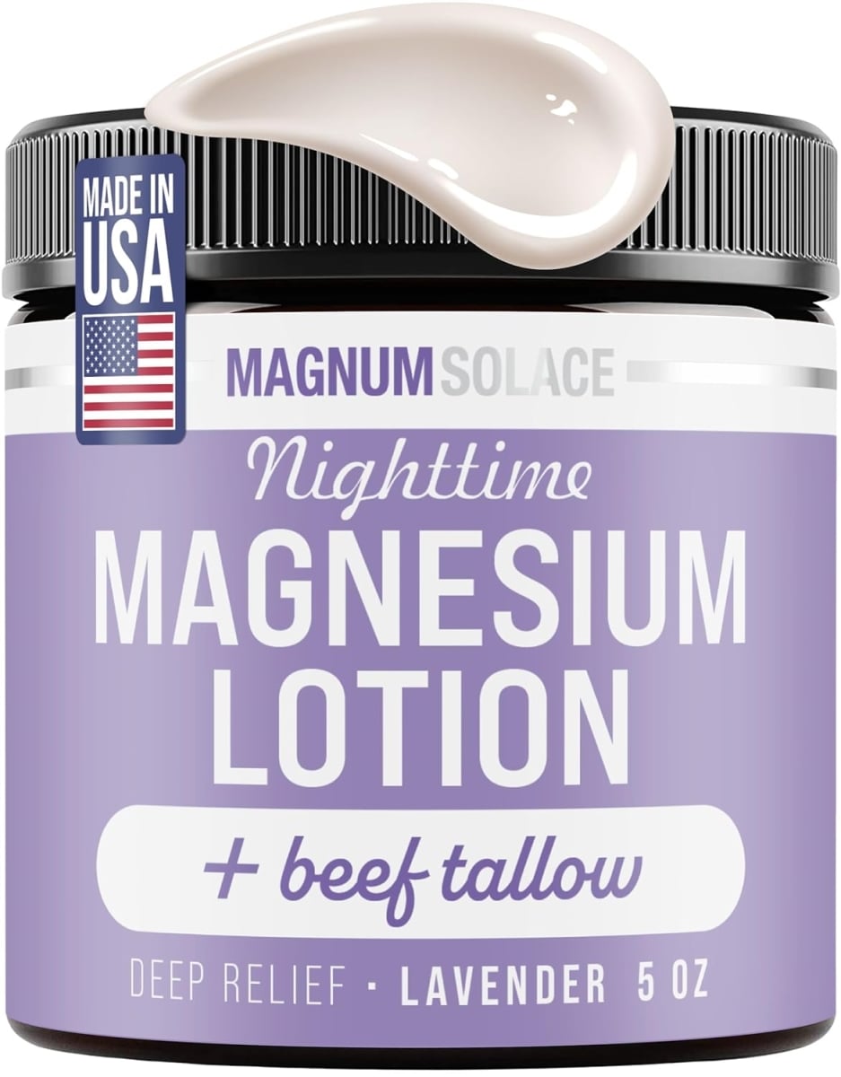 bxnigh53 5 oz Nighttime Magnesium Lotion with Beef Tallow - Lavender