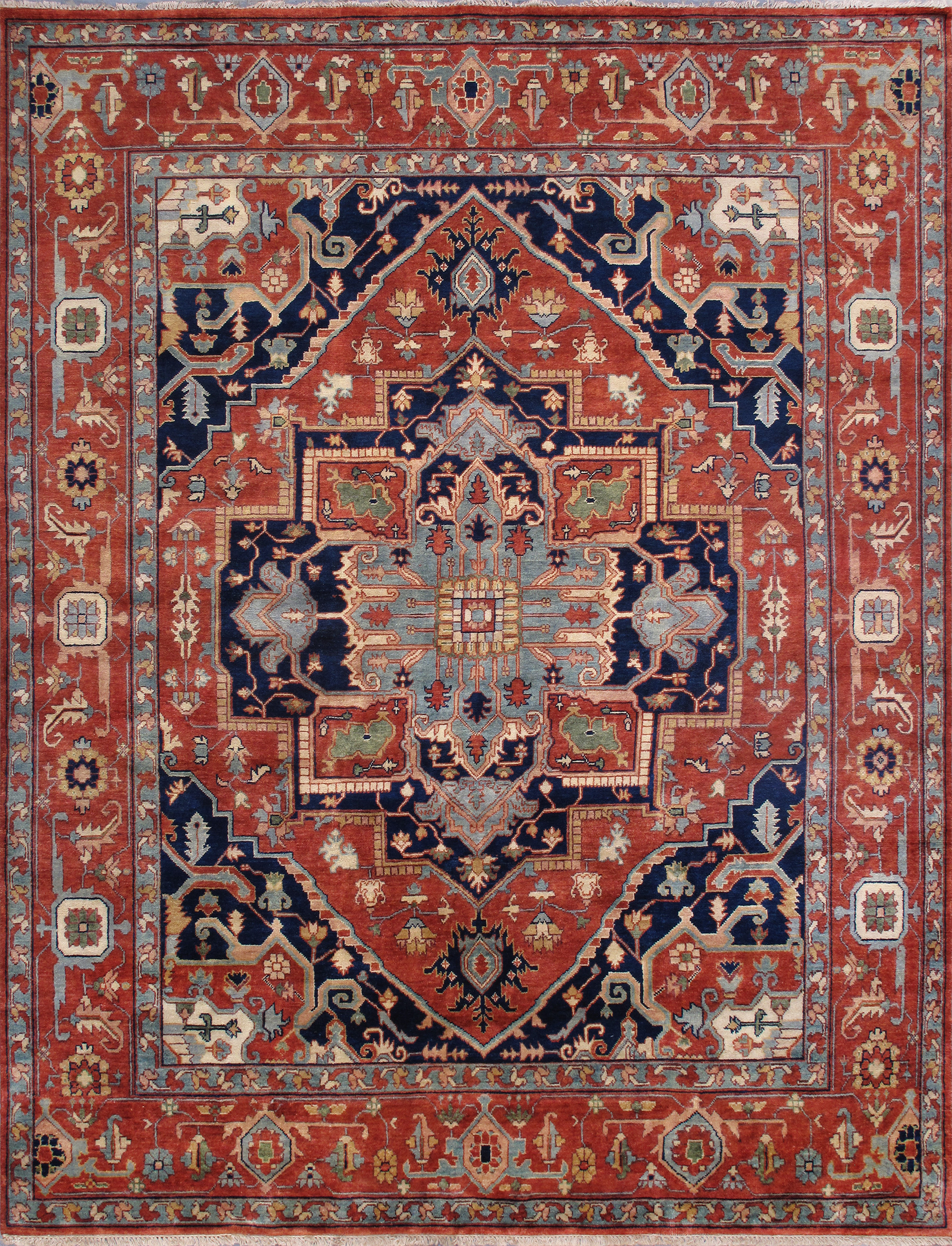 rust 8 ft. 1 in. x 10 ft. Serapi Collection Hand-Knotted Wool Area Rug