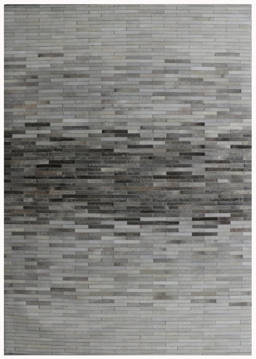 8 ft. 9 in. x 11 ft. 9 in. Cowhide & Hand-Loomed Sari Silk Area Rug