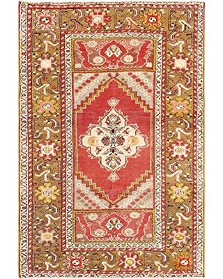 Vintage Sivas Collection Hand Knotted Lambs Wool Area Rug 3 ft. 7 in. x 5 ft. 5 in.