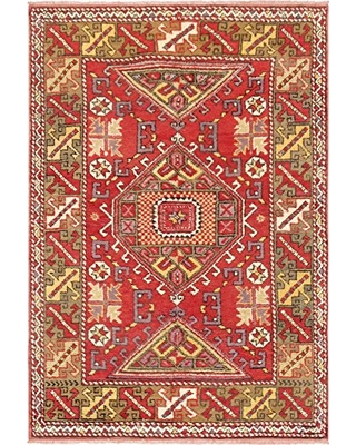 051881 4 ft. 1 in. x 6 ft. Vintage Oushak Collection Hand Knotted Lambs Wool Area Rug