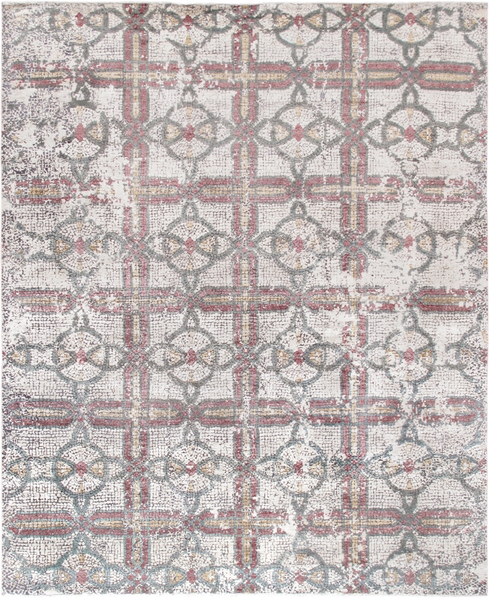 Modern Gemstone Collection Hand-Knotted Silk & Wool Area Rug - 8 x 9 ft. 10 in.