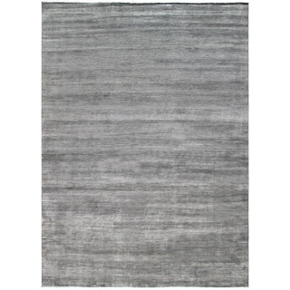 9 ft. 11 in. X 13 ft. 11 in. Transitiona Collection Hand-Knotted Lambs Wool Area Rug - Grey