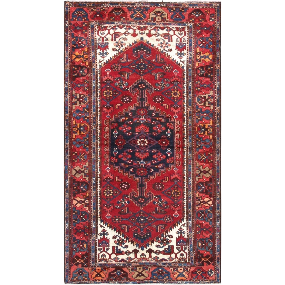 Home  Vintage Azerbaijan Rust Wool Area Rug - 4 ft. 4 in. X 7 ft.10 in.