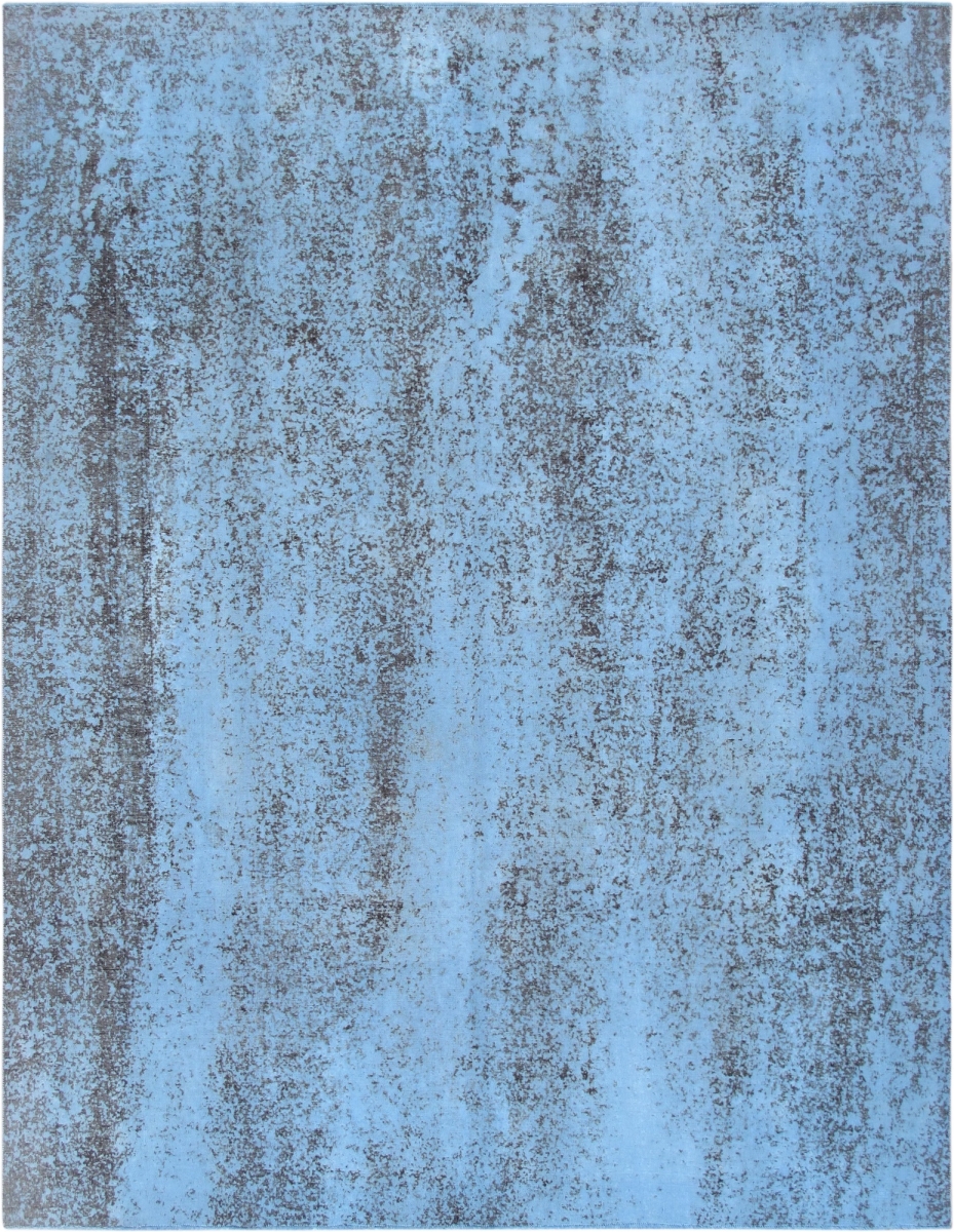 54681 9 ft. 2 in. x 12 ft. Vintage Overdye Hand-Knotted Wool Rug, Blue