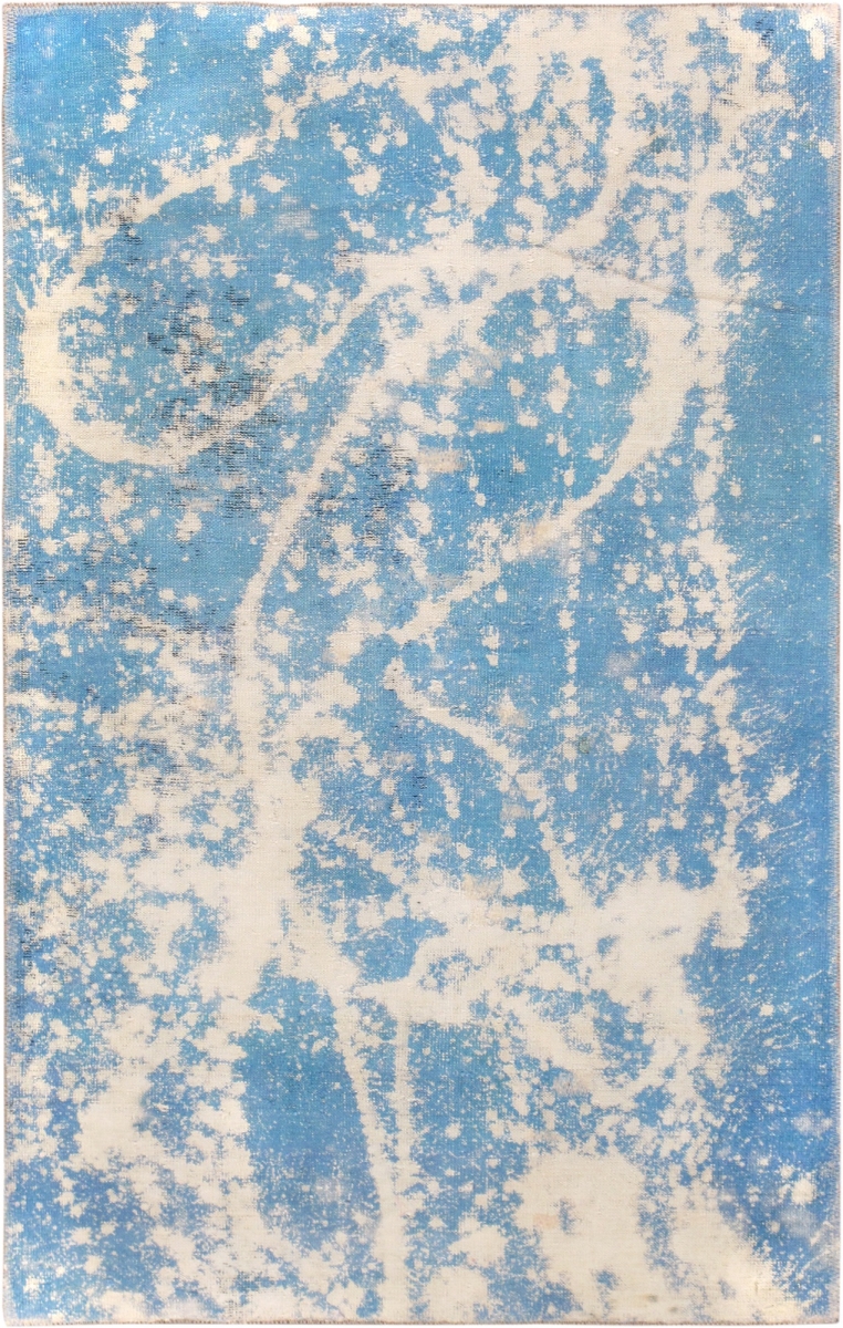 54706 3 ft. 3 in. x 5 ft. 2 in. Vintage Overdye Hand-Knotted Wool Rug, Blue