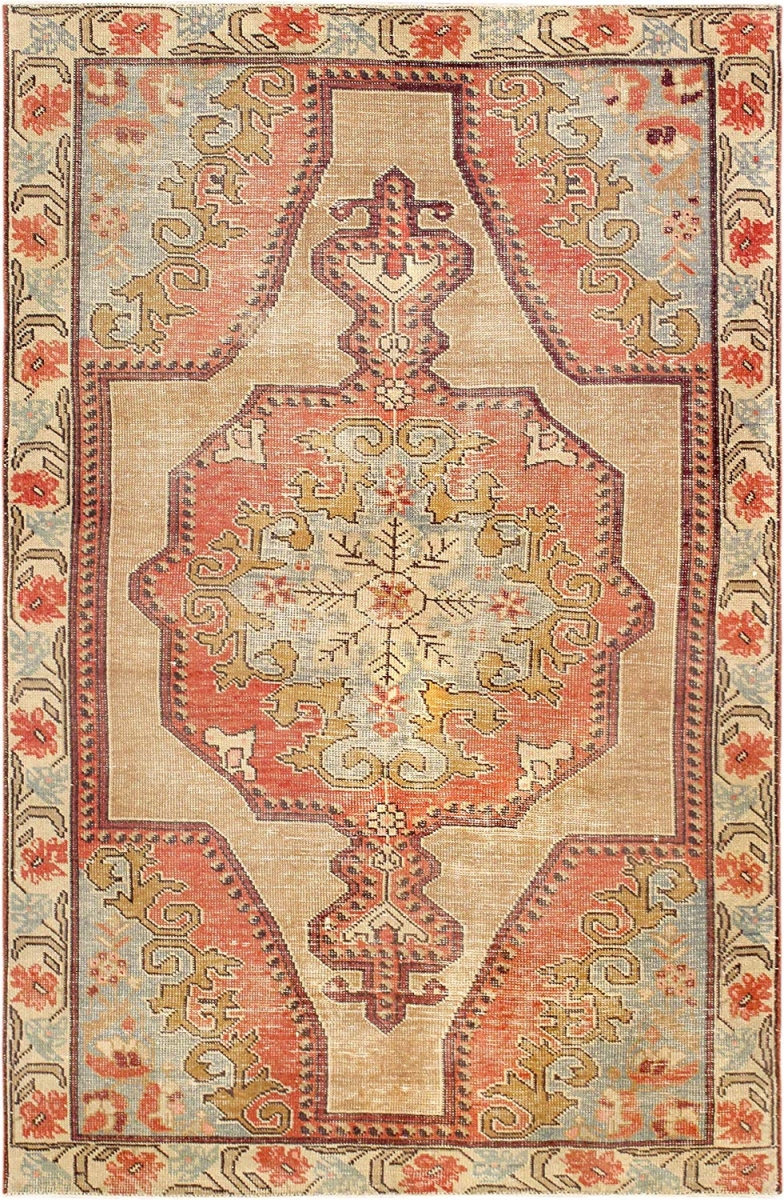 55795 Vintage Turkish Oushak Collection Hand-Knotted Wool Area Rug - 4 ft. 4 in. x 7 ft.