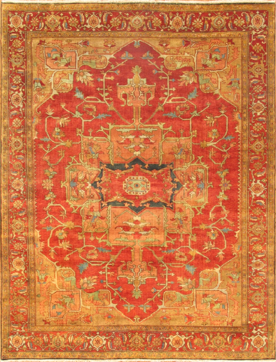 p-2 5x7 Serapi Collection Hand-Knotted Wool Area Rug, 5 ft. 1 in. x 6 ft. 11 in.