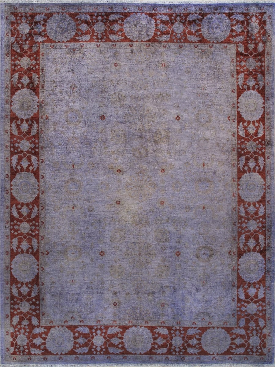 57992 9x12 Lahore Collection Hand-Knotted Wool Area Rug- 9 ft. 3 in.  X 12 ft. 4 in.