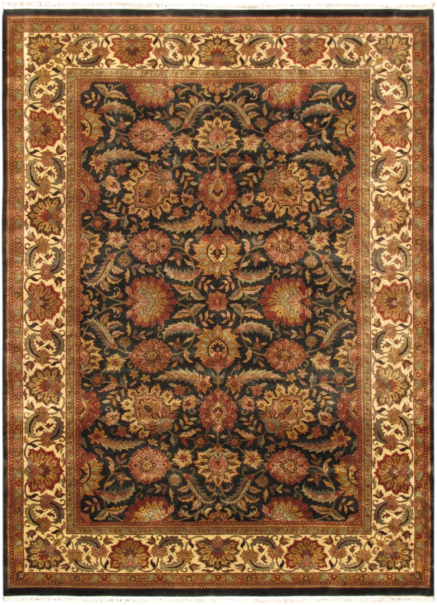 024478 Mogul Art Agra Collection Hand-Knotted Lambs Wool Area Rug, Red - 10 ft. 2 in. x 14 ft -  Pasargad Home