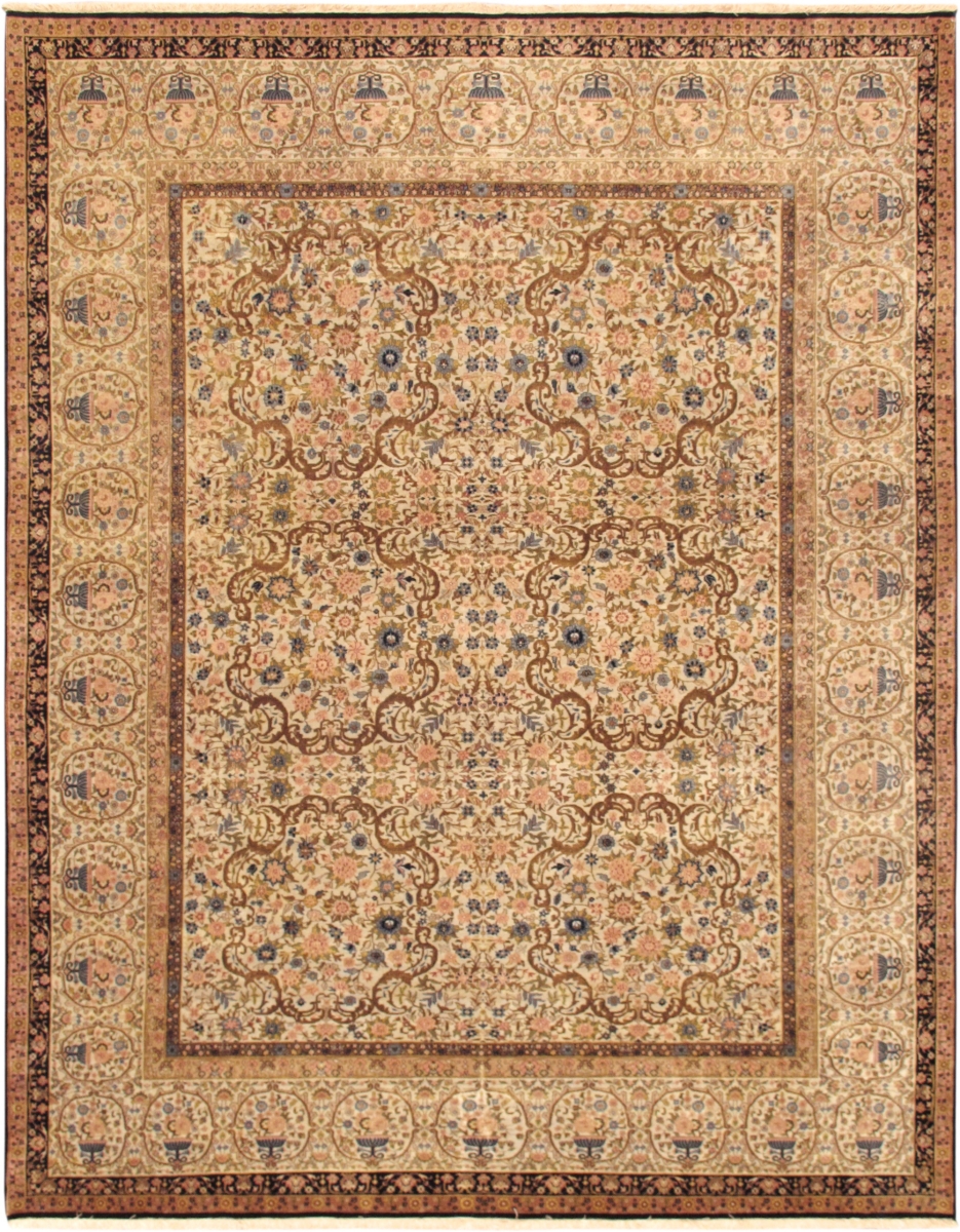 026288 Azerbaijan Collection Hand-Knotted Lamb's Wool Area Rug-13 ft. 9 in.  X 15 ft. 4 in.   Beige